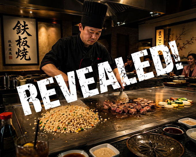 Teppanyaki restaurant grill